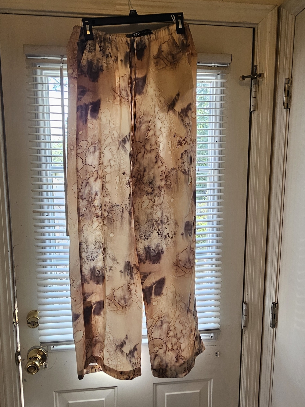 Zara Sarin Full Length Blousy Printed Trousers Sz Med
